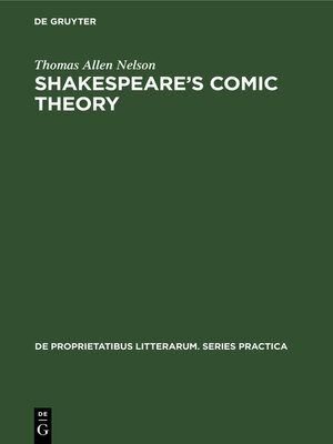 cover image of Shakespeare's comic theory